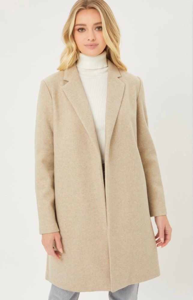 fleece long line coat