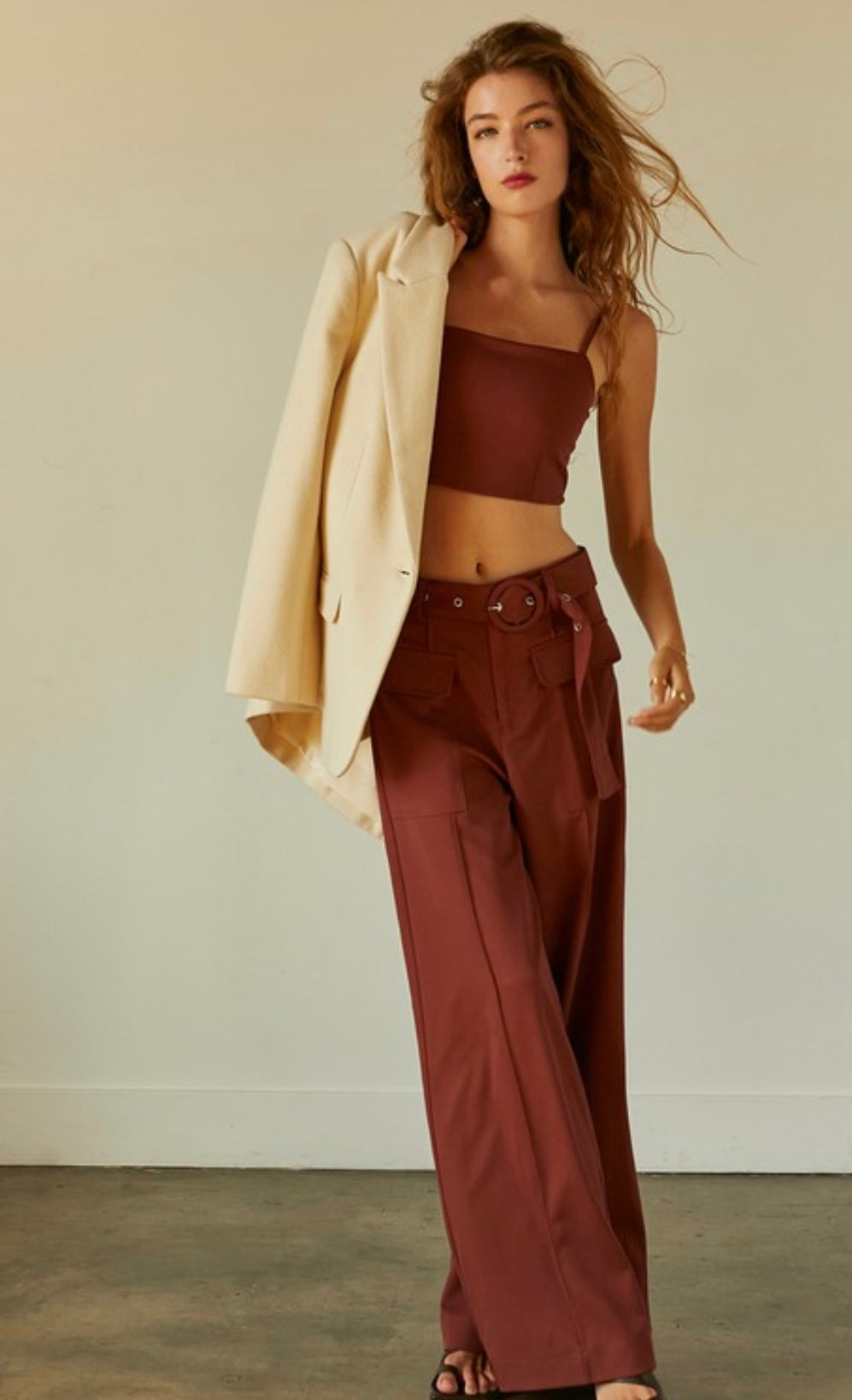 Maya wide leg trouser | set