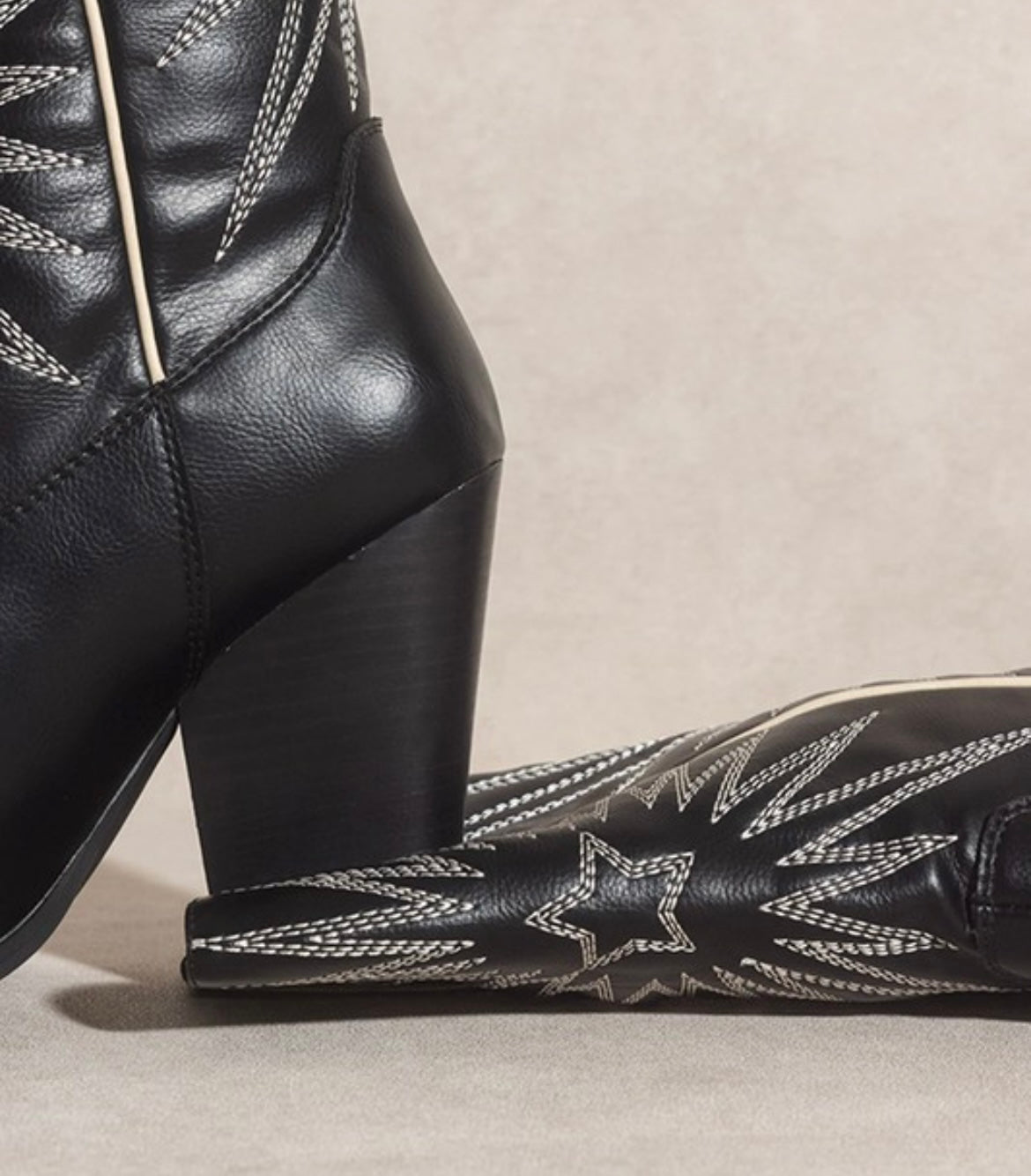 Western leather boots
