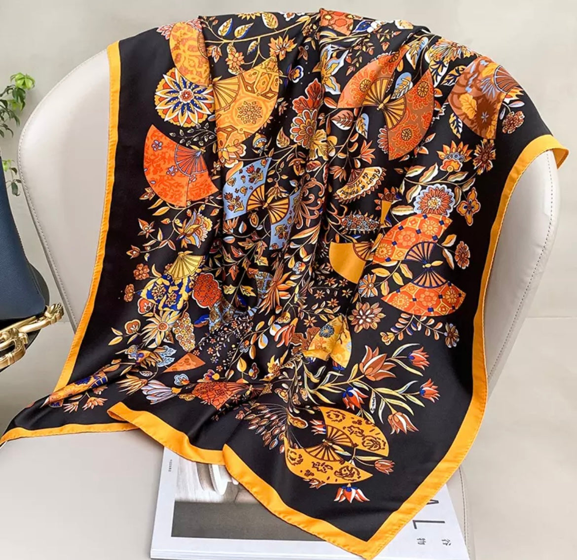 Chinese new year satin scarf