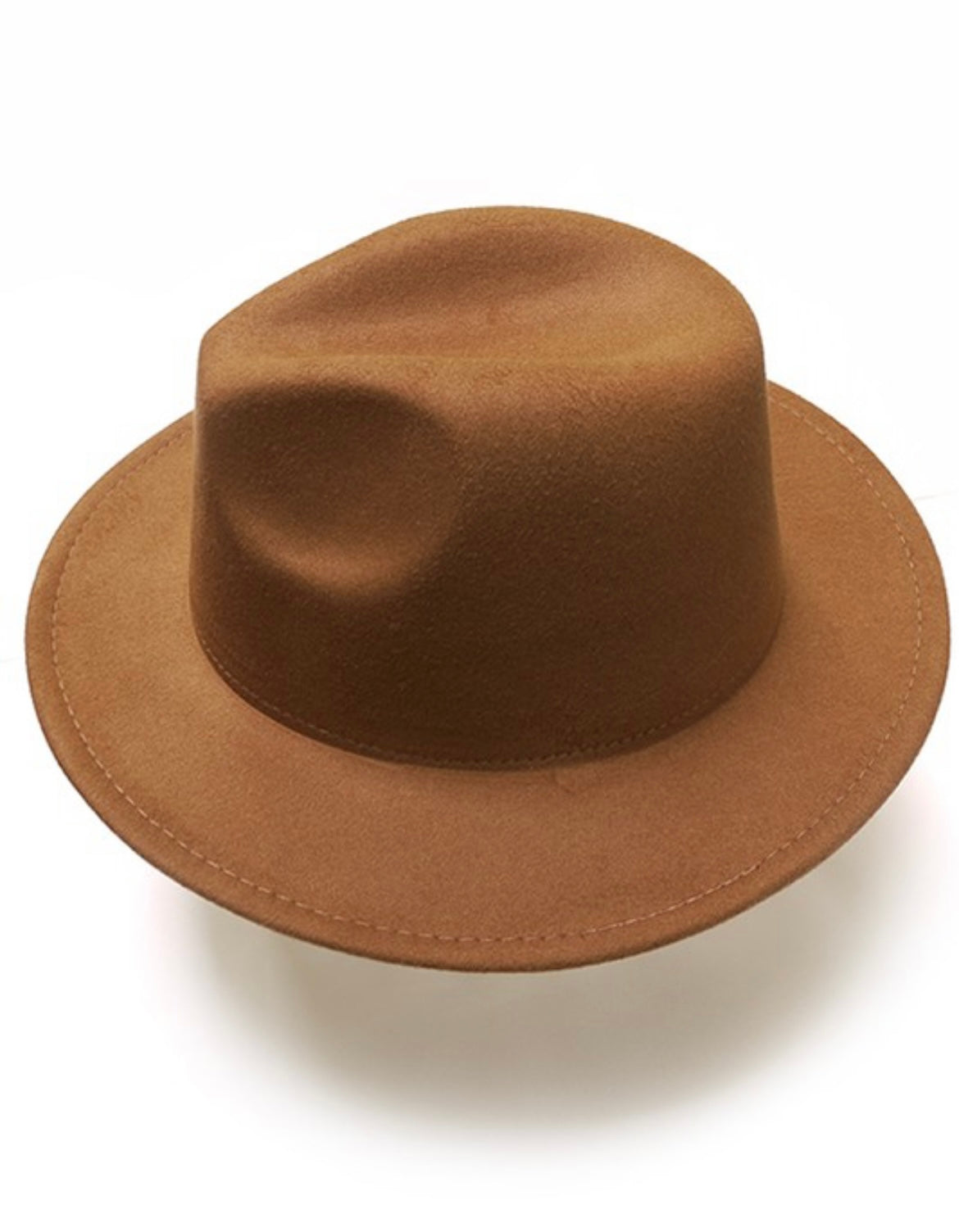 Suede western fedora