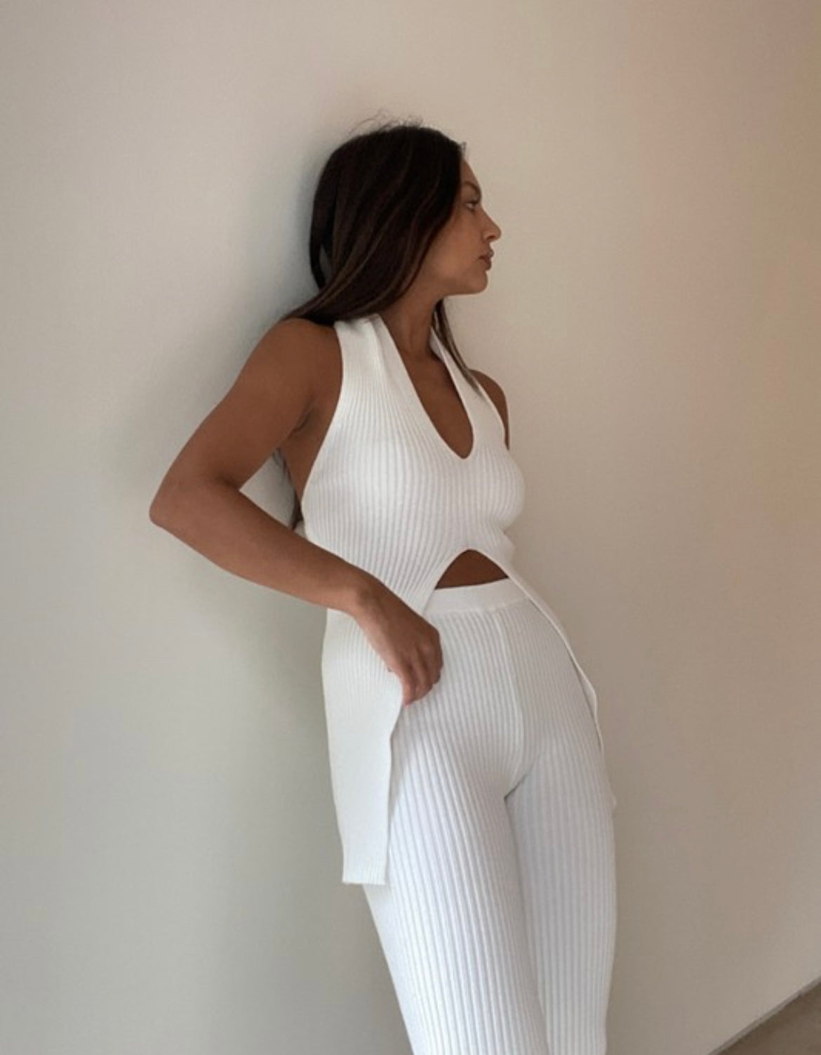 Jude ribbed knit top| set