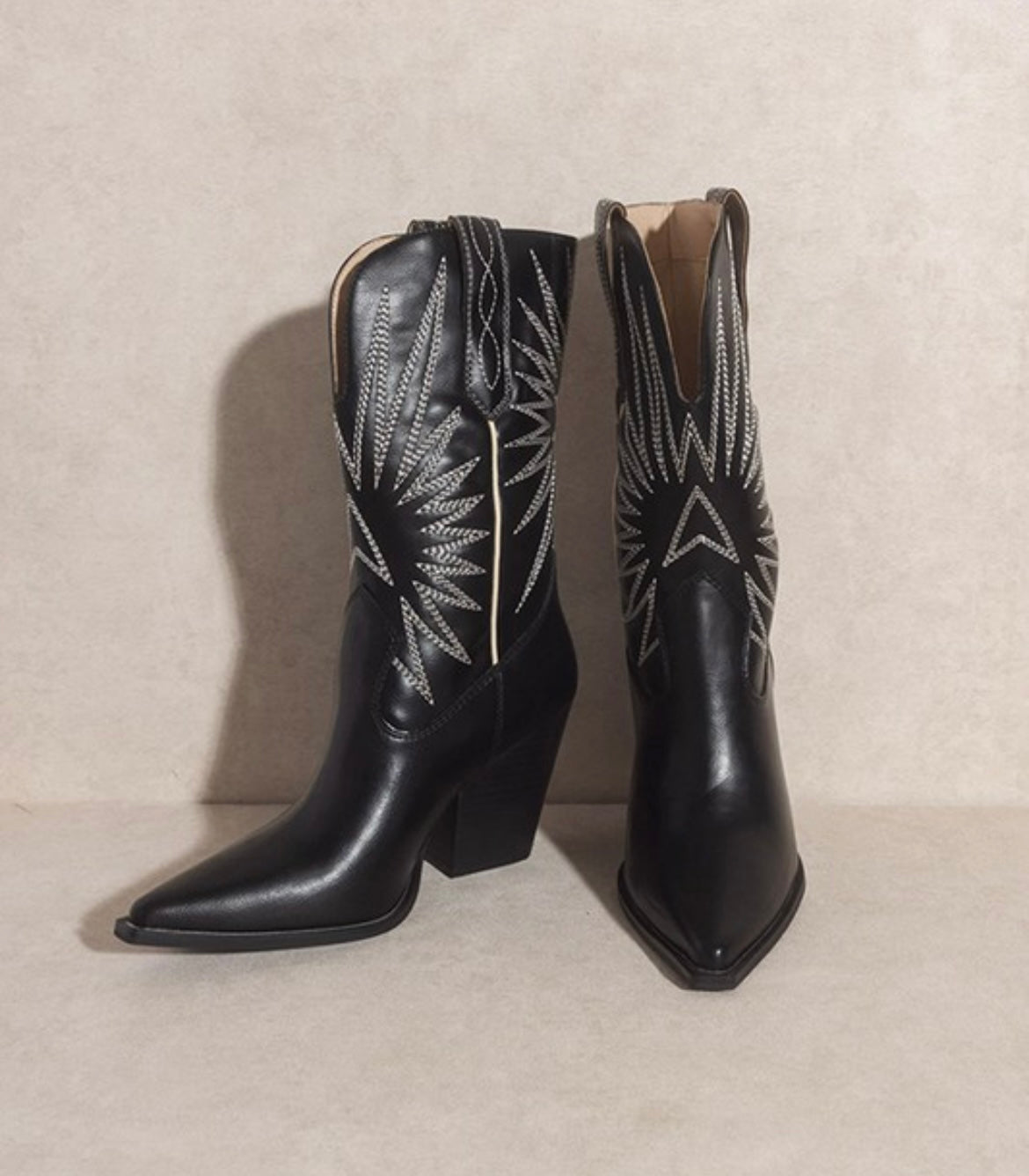 Western leather boots
