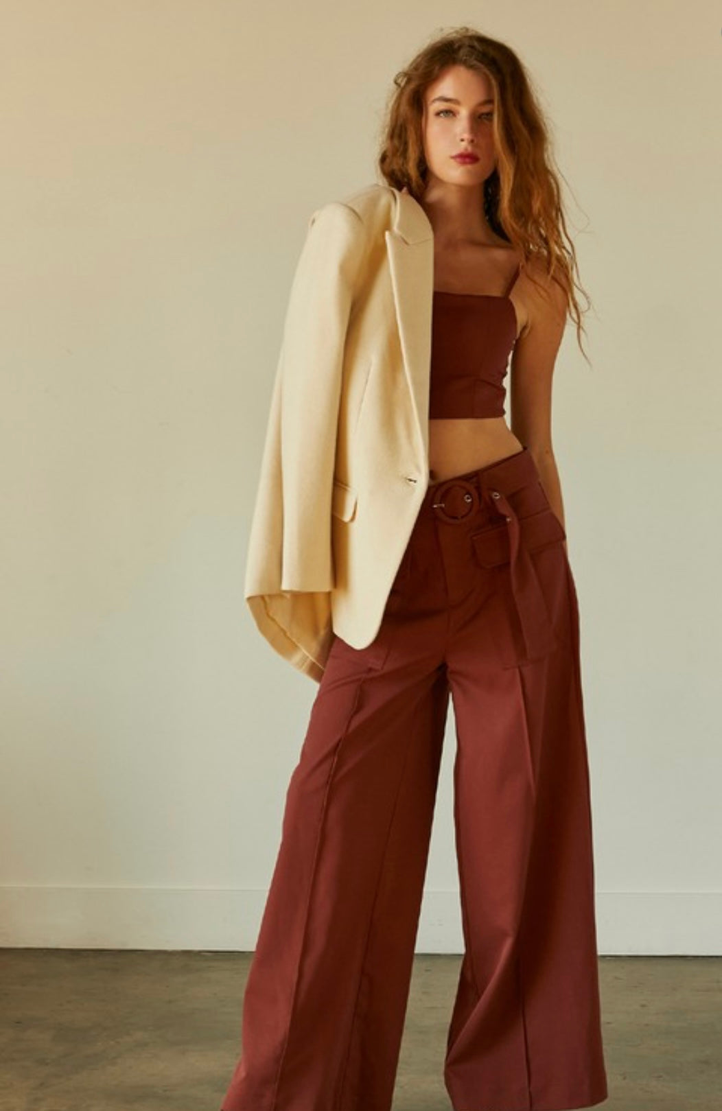 Maya wide leg trouser | set