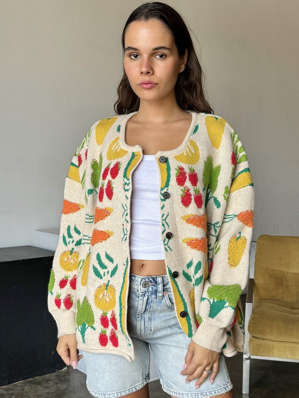 Veggie garden cardigan