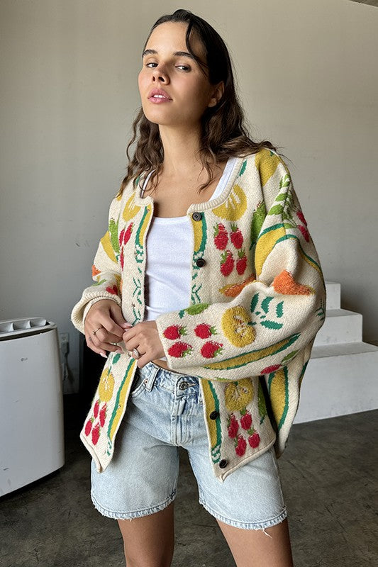 Veggie garden cardigan