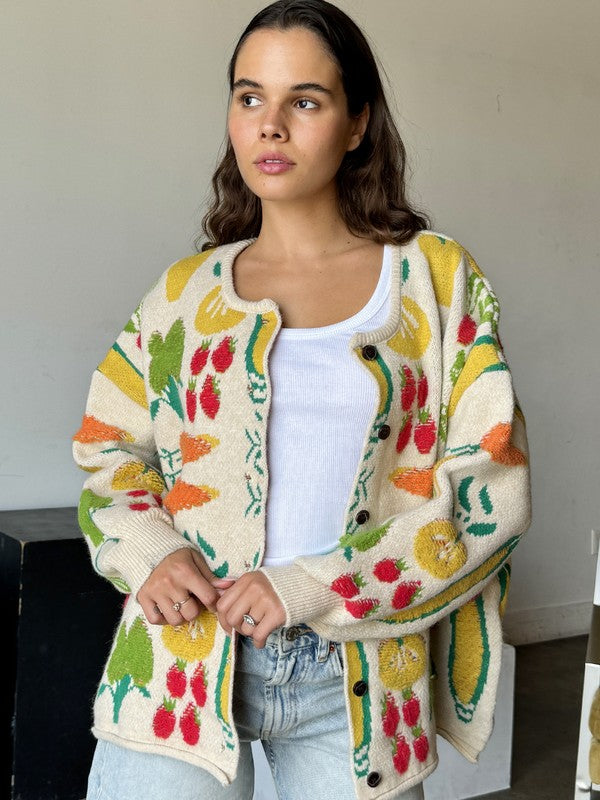 Veggie garden cardigan