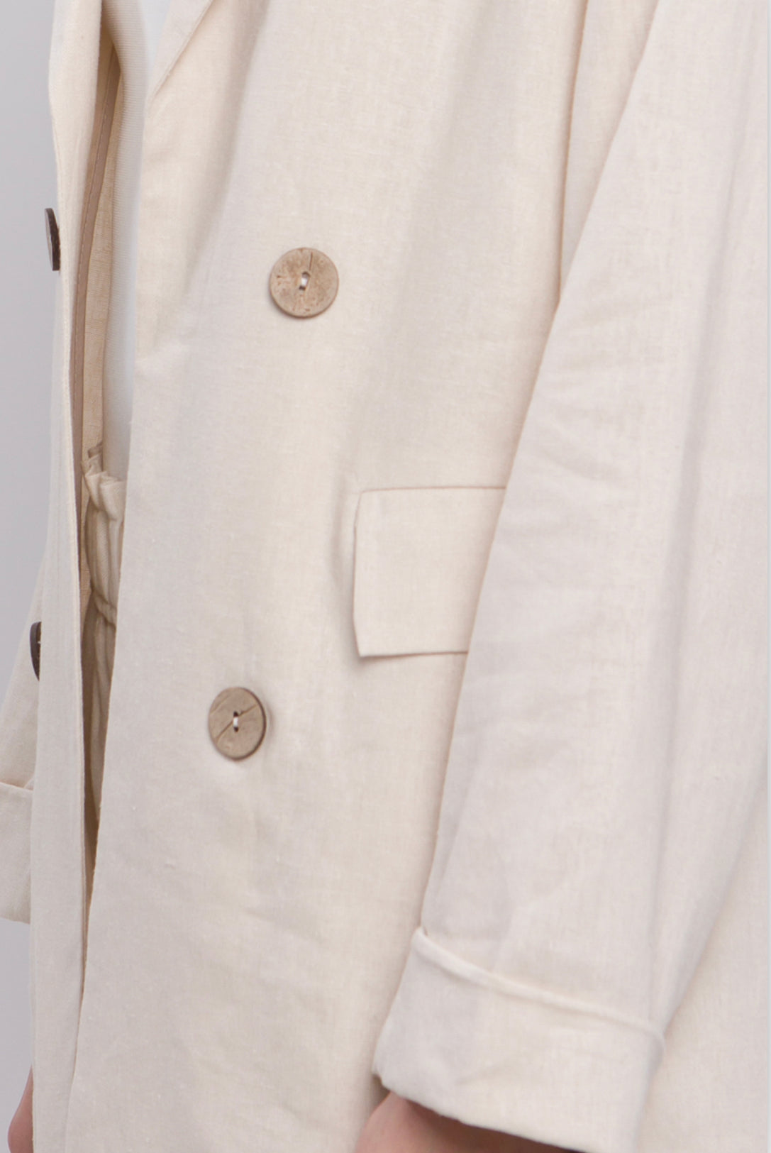 Linen button down blazer