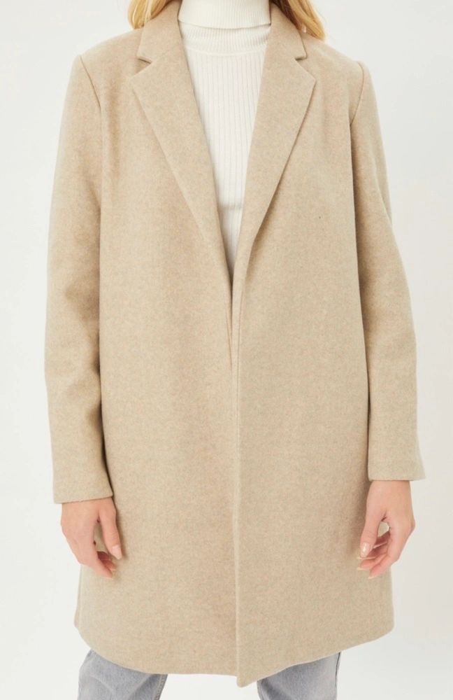 fleece long line coat
