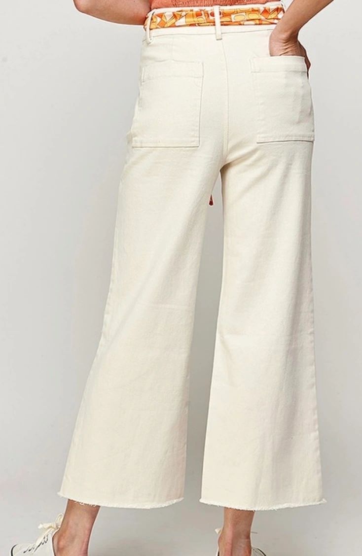 ivory marine ankle cut denim